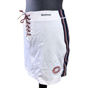 Reebok Chicago Bears Skirt Mini Tie Waist White Blue Orange Size Large